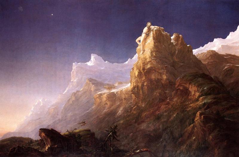 Thomas Cole Prometheus Bound Norge oil painting art